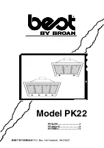 Broan Best PK22 Instructions Manual предпросмотр