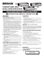 Broan BUEZ0 Installation Instructions Manual предпросмотр