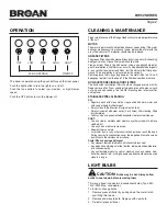 Предварительный просмотр 2 страницы Broan BW50 SERIES Instructions Manual