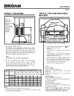 Предварительный просмотр 4 страницы Broan BW50 SERIES Instructions Manual