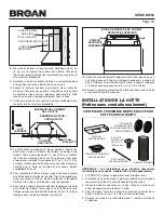 Предварительный просмотр 16 страницы Broan BW50 SERIES Instructions Manual