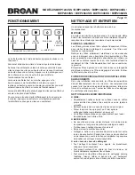 Предварительный просмотр 13 страницы Broan BWP1 Series Instructions Manual