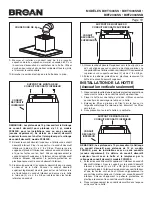 Предварительный просмотр 19 страницы Broan BWT1304SS Manual