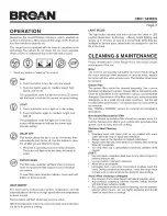 Preview for 2 page of Broan CBX1 SERIES Instruciton Manual