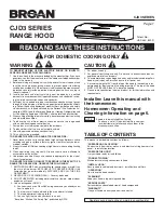 Предварительный просмотр 1 страницы Broan CJD3 Series Instruction Manual