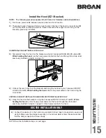 Предварительный просмотр 15 страницы Broan CLDA1 Series Installation Use And Care Manual