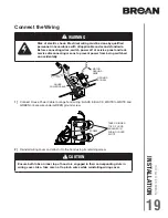 Предварительный просмотр 19 страницы Broan CLDA1 Series Installation Use And Care Manual