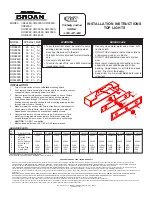 Broan CR92490 Installation Instructions предпросмотр