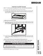 Предварительный просмотр 15 страницы Broan CRDE1 Series Installation Use And Care Manual