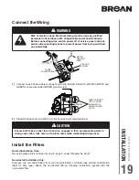 Предварительный просмотр 19 страницы Broan CRDE1 Series Installation Use And Care Manual