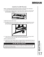 Предварительный просмотр 17 страницы Broan CRDN1 SERIES Installation Use And Care Manual