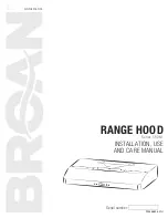 Предварительный просмотр 1 страницы Broan CRDN130BL Installation Use And Care Manual