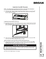 Предварительный просмотр 17 страницы Broan CRDN130BL Installation Use And Care Manual