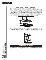 Предварительный просмотр 20 страницы Broan CRDN130BL Installation Use And Care Manual