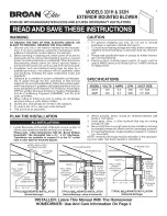 Preview for 1 page of Broan Elite 331H Installation Manual