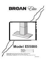 Предварительный просмотр 1 страницы Broan Elite E55000 Instruction Manual