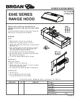 Предварительный просмотр 7 страницы Broan Elite E6430SS Specification Sheet