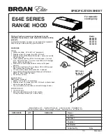 Предварительный просмотр 1 страницы Broan Elite Series E64E36SS Specification Sheet