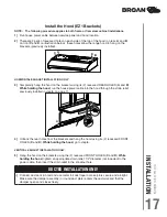 Предварительный просмотр 17 страницы Broan EQLD1 Series Installation Use And Care Manual