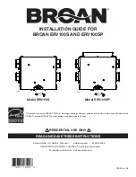 Предварительный просмотр 1 страницы Broan ERV100S Installation Manual