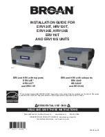 Preview for 1 page of Broan ERV110S Installation Manual