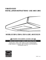 Broan ESB10 Installation Instructions & Use And Care preview