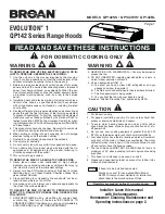 Broan EVOLUTION 1 QP142BL Instructions Manual предпросмотр