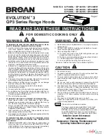 Broan EVOLUTION 3 QP330BL Instructions Manual preview