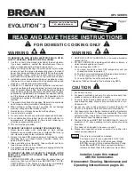 Предварительный просмотр 1 страницы Broan EVOLUTION 3 Instruction Manual