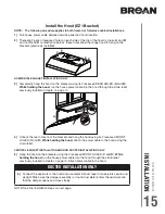 Предварительный просмотр 15 страницы Broan Glacier BCSD Series Installation Use And Care Manual