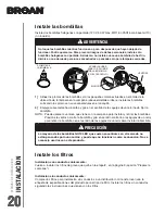 Предварительный просмотр 46 страницы Broan Glacier BCSD Series Installation Use And Care Manual