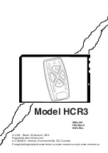 Broan HCR3 Manual preview