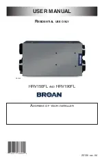 Broan HRV150FL User Manual preview