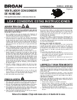 Preview for 5 page of Broan HUMIDITY SENSING FAN QTRE100S Instructions Manual