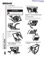 Предварительный просмотр 6 страницы Broan InVent 80 CFM Series Installation And Use & Care Instructions