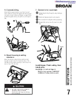 Предварительный просмотр 7 страницы Broan InVent 80 CFM Series Installation And Use & Care Instructions