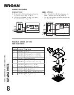 Preview for 8 page of Broan InVent AE110S Installation And Use & Care Instructions