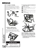 Preview for 14 page of Broan InVent AE110S Installation And Use & Care Instructions