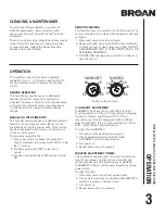 Preview for 3 page of Broan InVent AER110S Installation And Use & Care Instructions