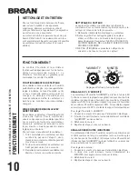 Preview for 10 page of Broan InVent AER110S Installation And Use & Care Instructions