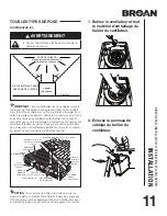 Preview for 11 page of Broan InVent AER110S Installation And Use & Care Instructions