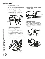 Preview for 12 page of Broan InVent AER110S Installation And Use & Care Instructions