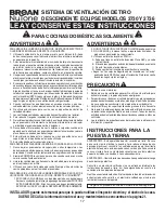 Preview for 17 page of Broan Nutone 2730 eclipse Instructions Manual