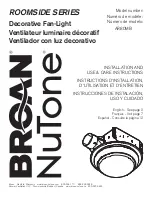 Preview for 1 page of Broan NuTone AR80MB Installation And Use & Care Instructions