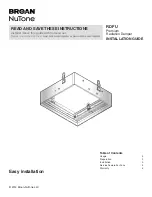 Broan NuTone RDFU Installation Manual preview