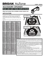 Предварительный просмотр 1 страницы Broan nutone SPKACC User Manual