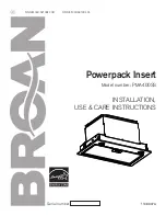 Предварительный просмотр 1 страницы Broan PMA400SS Installation, Use & Care Manual