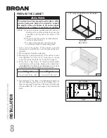 Предварительный просмотр 8 страницы Broan PMA400SS Installation, Use & Care Manual