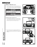 Предварительный просмотр 14 страницы Broan PMA400SS Installation, Use & Care Manual