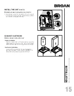 Предварительный просмотр 15 страницы Broan PMA400SS Installation, Use & Care Manual